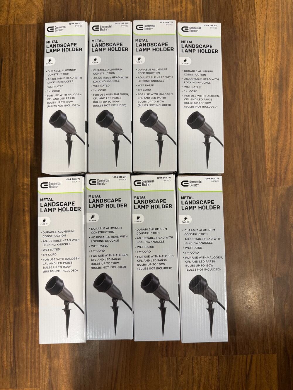 8 PACK - BRONZE METAL Commercial Electric CE Outdoor Spot Light Lamp Holder NEW